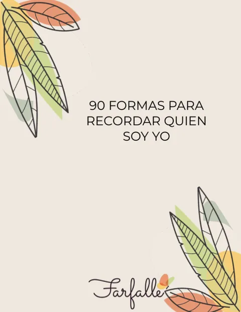 Portada: 90 formas para recordar quién soy yo